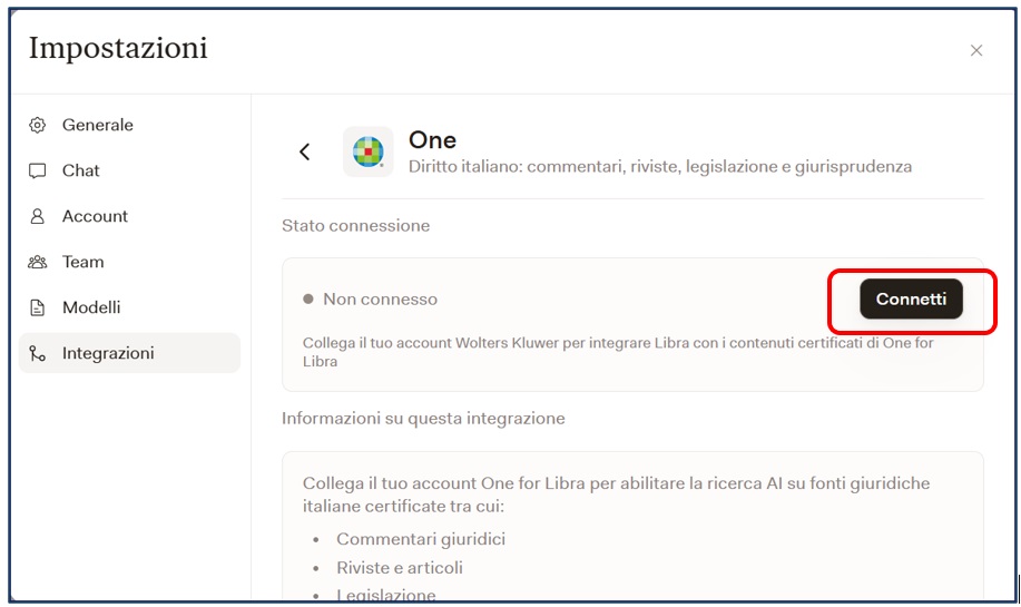 connetti Libra